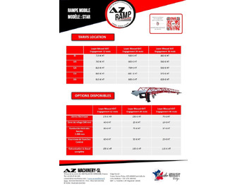 Погрузочная рампа **RENTAL** Loading Ramp with with hydraulic tilting bridge -  AZ RAMP - STAR- 8T. 8 ton capacity: фото 2