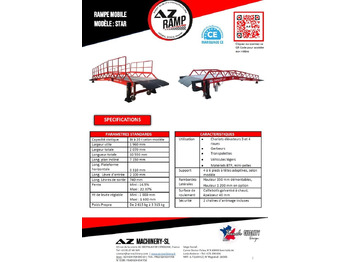 Погрузочная рампа **RENTAL** Loading Ramp with with hydraulic tilting bridge -  AZ RAMP - STAR- 8T. 8 ton capacity: фото 4
