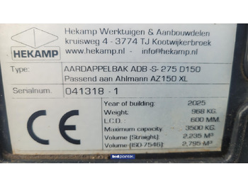 Ковш для погрузчика Hekamp aardappel opschepbak: фото 5 Ковш для погрузчика Hekamp aardappel opschepbak: фото 5