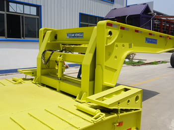 Новый Низкорамный полуприцеп Для транспортировки тяжёлой техники TITAN 60T Detach Lowboy Gooseneck for Sale in Congo: фото 3