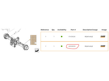 Задняя ось CASE