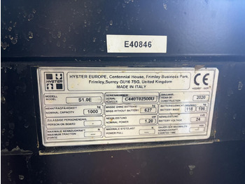 Штабелер Hyster S 1.0 E: фото 3