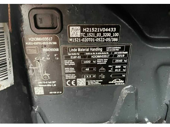 Электропогрузчик Linde E16P-02: фото 4 Электропогрузчик Linde E16P-02: фото 4