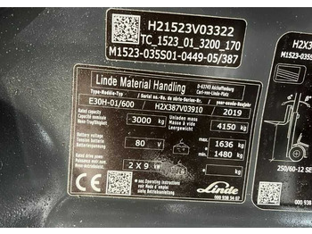 Электропогрузчик Linde E30H-01/600: фото 4 Электропогрузчик Linde E30H-01/600: фото 4