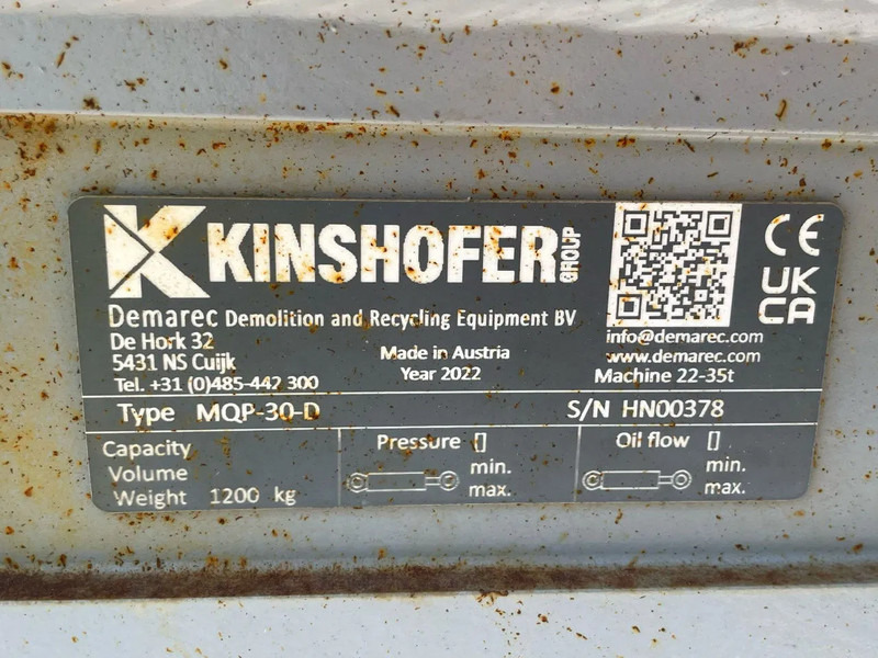 Гидроножницы для Строительной техники Demarec MQP-30-D JAW | DEMOLITION SHEAR | PULVERIZER: фото 16