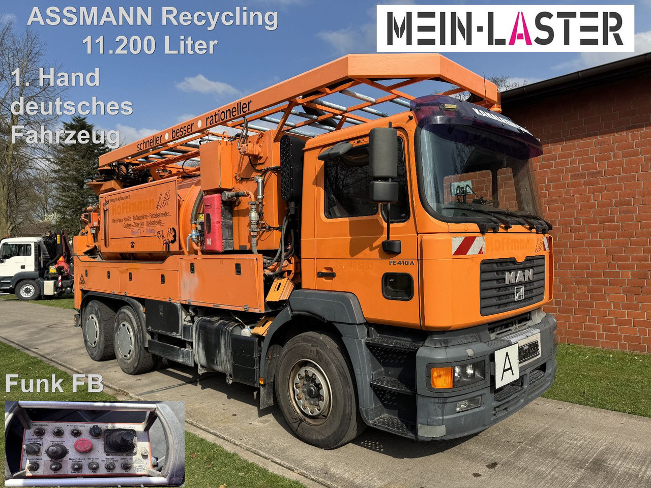 MAN FE 410 Assmann Saug HD Spüler Recycling + FB. - Ассенизатор: фото 1 MAN FE 410 Assmann Saug HD Spüler Recycling + FB. - Ассенизатор: фото 1