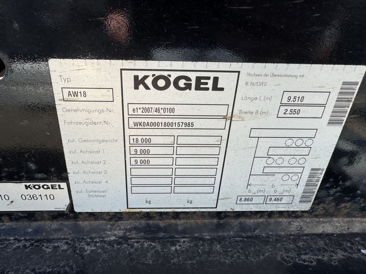 Kögel AW 18 AW 18 - Прицеп-контейнеровоз/ Сменный кузов: фото 2 Kögel AW 18 AW 18 - Прицеп-контейнеровоз/ Сменный кузов: фото 2