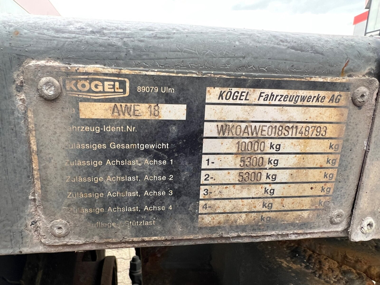 Kögel AWE 18 AWE 18, Ex-Fahrschule - Шасси прицеп: фото 4 Kögel AWE 18 AWE 18, Ex-Fahrschule - Шасси прицеп: фото 4