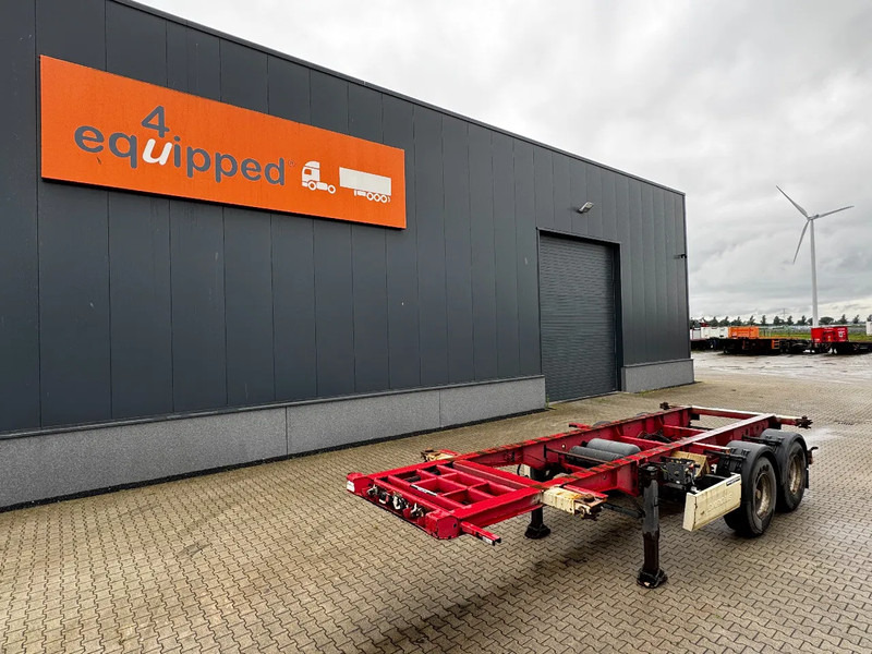 Krone 2-assig 20FT chassis, BPW + trommel, luchtvering, leeggewicht: 3.180kg - Полуприцеп-контейнеровоз/ Сменный кузов: фото 1 Krone 2-assig 20FT chassis, BPW + trommel, luchtvering, leeggewicht: 3.180kg - Полуприцеп-контейнеровоз/ Сменный кузов: фото 1