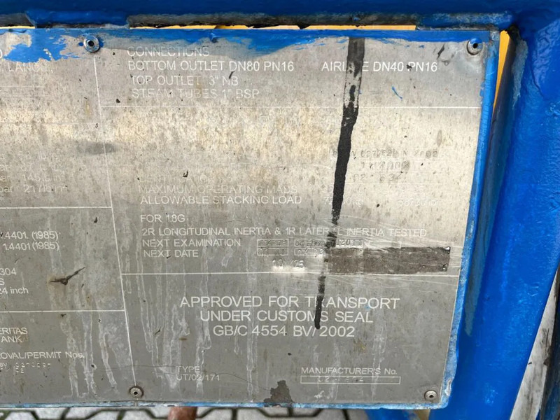 Танк-контейнер Van Hool 20FT SWAPBODY 28.075L, UN PORTABLE, T11, valid 5Y- + CSC inspection: 10/2025: фото 10 Танк-контейнер Van Hool 20FT SWAPBODY 28.075L, UN PORTABLE, T11, valid 5Y- + CSC inspection: 10/2025: фото 10