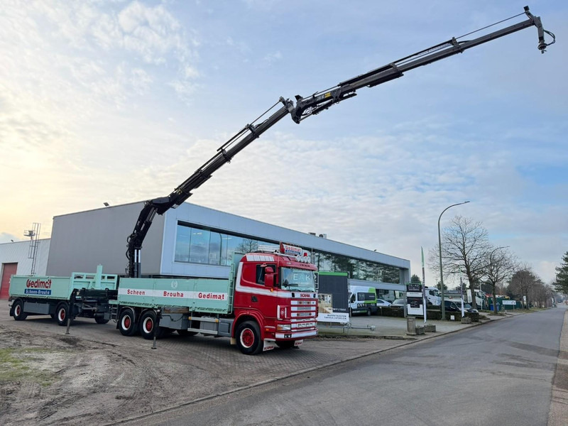 Scania 164L-480 V8 6x4 BAUSTOFF + KRAN HIAB 350-4 + JIB 90-4 - *TOP ZUSTAND* - ROTATOR - RADIO - RETARDER - BLATT / AP ACHSEN - BELGISCHE LKW - Грузовик бортовой/ Платформа, Автоманипулятор: фото 1 Scania 164L-480 V8 6x4 BAUSTOFF + KRAN HIAB 350-4 + JIB 90-4 - *TOP ZUSTAND* - ROTATOR - RADIO - RETARDER - BLATT / AP ACHSEN - BELGISCHE LKW - Грузовик бортовой/ Платформа, Автоманипулятор: фото 1
