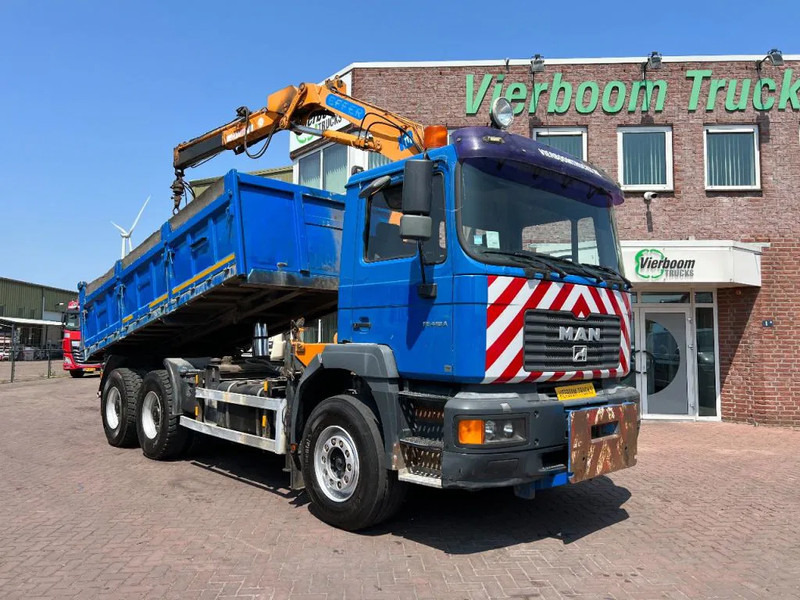 MAN 33 FE 33.410 6X4 KRAAN + KIPPER EURO 2 BLADGEVEERD - Самосвал, Автоманипулятор: фото 1 MAN 33 FE 33.410 6X4 KRAAN + KIPPER EURO 2 BLADGEVEERD - Самосвал, Автоманипулятор: фото 1