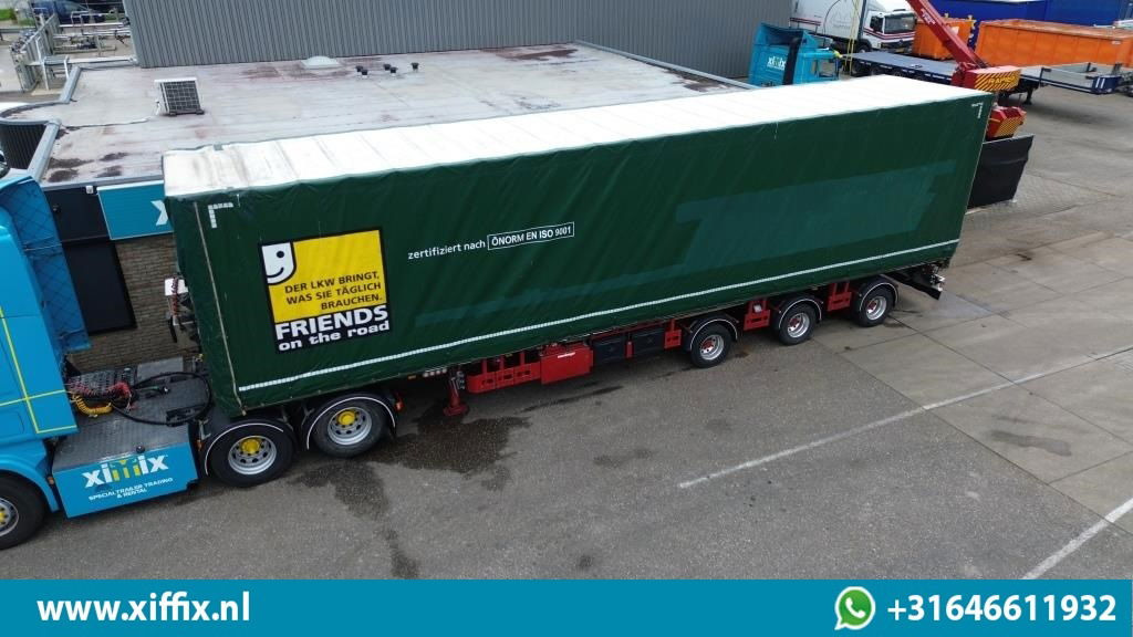 Meusburger 3-ass. Vlakke dubbel 2x uitschuifbare oplegger met huifopbouw / 3x ge - Полуприцеп бортовой/ Платформа: фото 1 Meusburger 3-ass. Vlakke dubbel 2x uitschuifbare oplegger met huifopbouw / 3x ge - Полуприцеп бортовой/ Платформа: фото 1