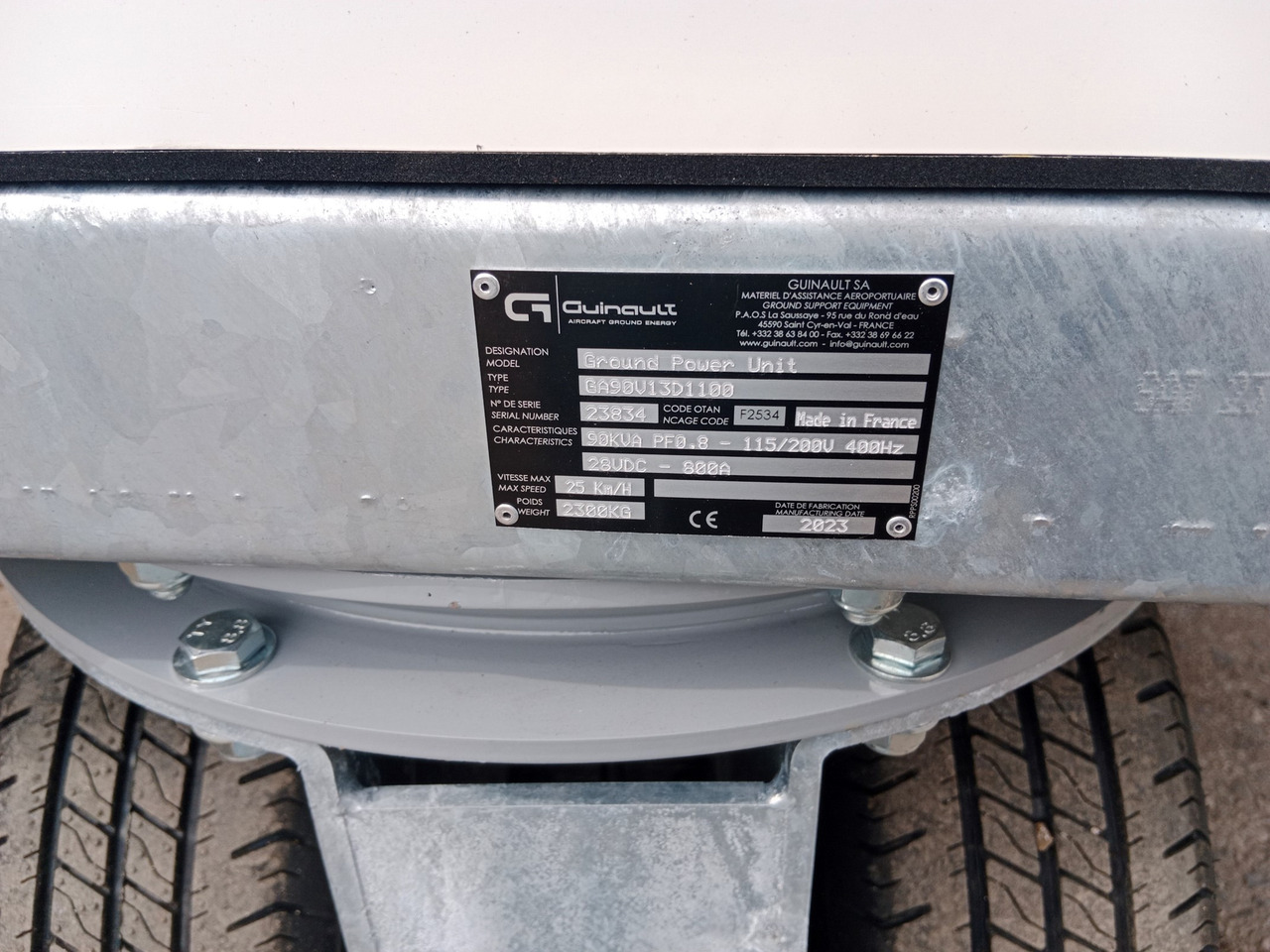 GUINAULT GA 90 - Аэродромный источник питания: фото 3 GUINAULT GA 90 - Аэродромный источник питания: фото 3