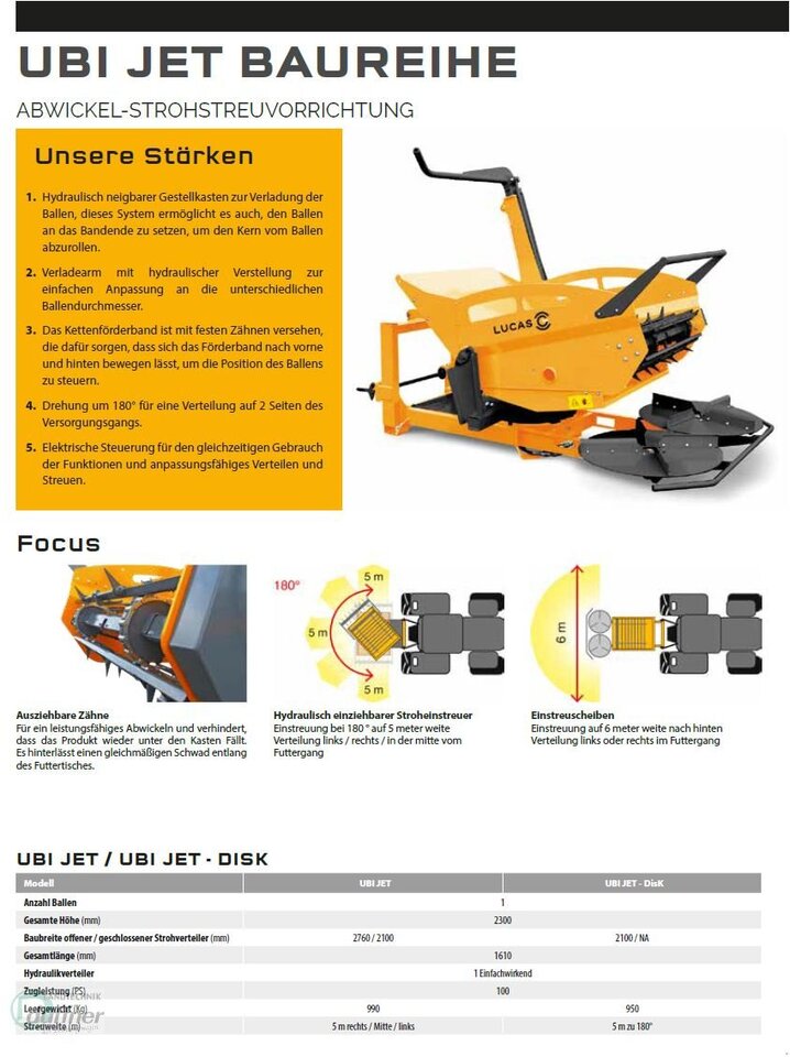 Lucas UBI JET Anbau Dreipunkt - Обмотчик рулонов: фото 1 Lucas UBI JET Anbau Dreipunkt - Обмотчик рулонов: фото 1