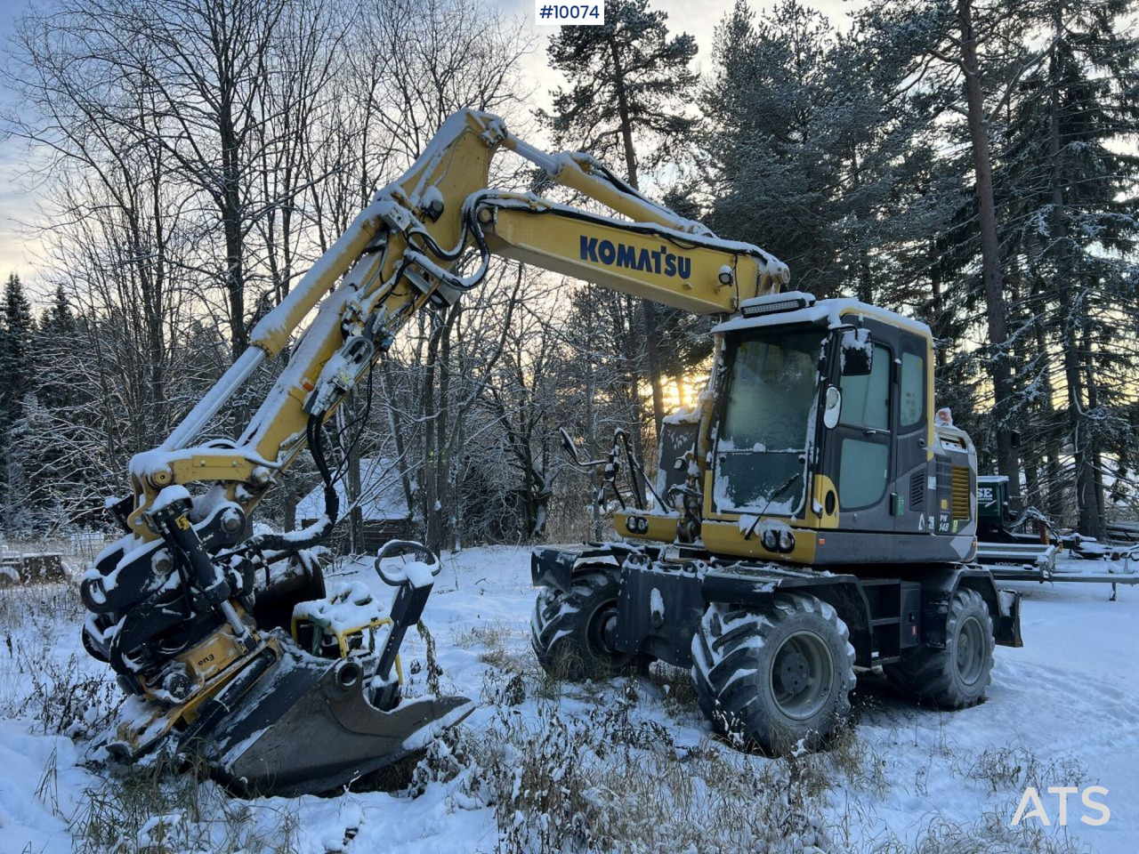 Komatsu PW148 Wheeled excavator with rotor and buckets - Колёсный экскаватор: фото 3 Komatsu PW148 Wheeled excavator with rotor and buckets - Колёсный экскаватор: фото 3