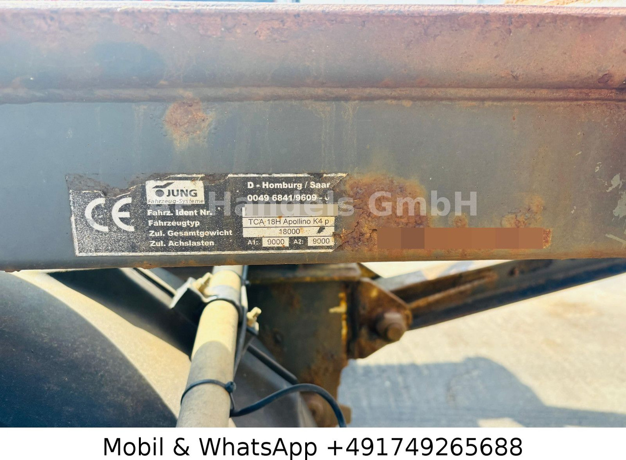 Прицеп мультилифт/ Бункеровоз Jung TCA 18H Drehschemel Schlitten: фото 12 Прицеп мультилифт/ Бункеровоз Jung TCA 18H Drehschemel Schlitten: фото 12