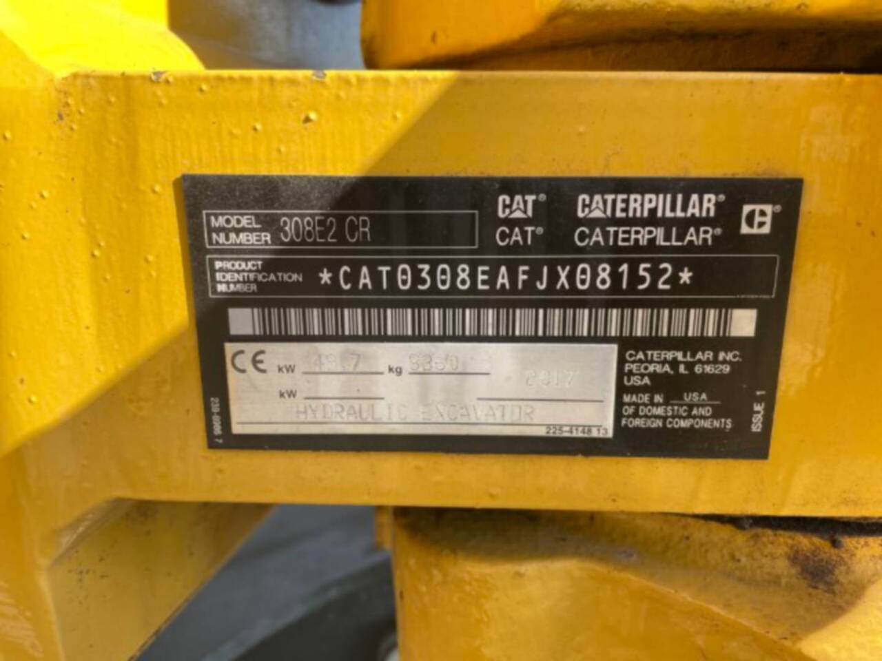 Гусеничный экскаватор CAT 308E2CR: фото 6