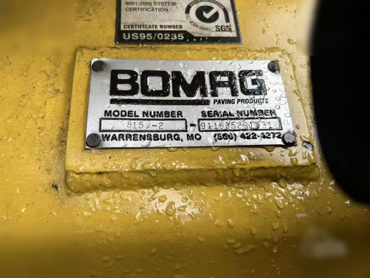 2000 BOMAG 815-2 - Асфальтоукладчик: фото 5 2000 BOMAG 815-2 - Асфальтоукладчик: фото 5