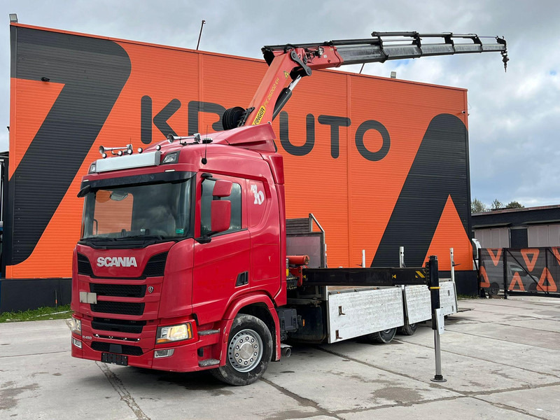 Scania R 450 6x2*4 PK 26002 / PLATFORM L=6482 mm - Грузовик бортовой/ Платформа, Автоманипулятор: фото 1 Scania R 450 6x2*4 PK 26002 / PLATFORM L=6482 mm - Грузовик бортовой/ Платформа, Автоманипулятор: фото 1
