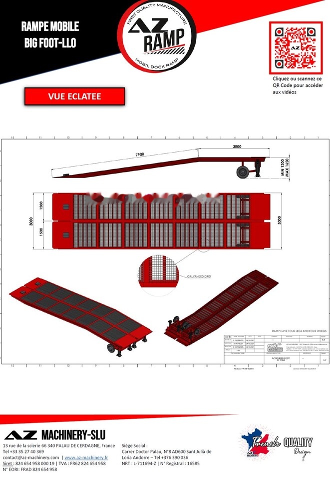 Новый Погрузочная рампа AZ RAMP KING VERSION, BIG FOOT LLO 25T mobile loading ramp: фото 6 Новый Погрузочная рампа AZ RAMP KING VERSION, BIG FOOT LLO 25T mobile loading ramp: фото 6