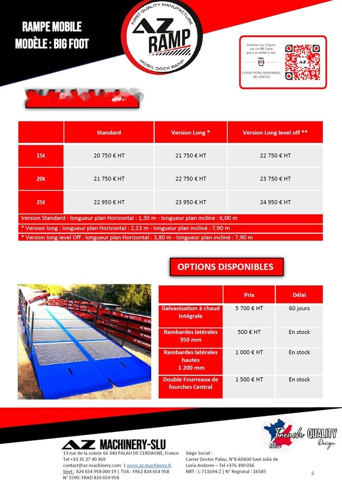 Новый Погрузочная рампа AZ RAMP KING VERSION, BIG FOOT LLO 25T mobile loading ramp: фото 9 Новый Погрузочная рампа AZ RAMP KING VERSION, BIG FOOT LLO 25T mobile loading ramp: фото 9