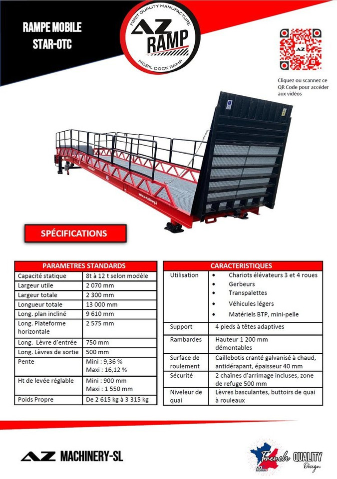 Loading Ramp with with hydraulic folding bridge - AZ RAMP - STAR-OTC- 8T. 8 ton capacity - Погрузочная рампа: фото 4 Loading Ramp with with hydraulic folding bridge - AZ RAMP - STAR-OTC- 8T. 8 ton capacity - Погрузочная рампа: фото 4