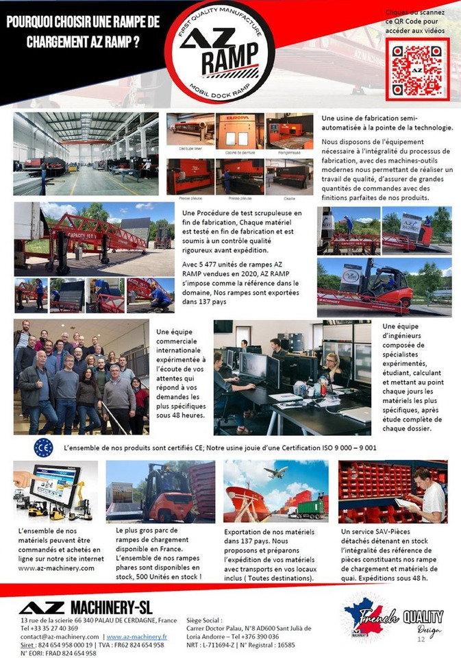 Погрузочная рампа **RENTAL** Loading Ramp with with hydraulic tilting bridge -  AZ RAMP - STAR- 8T. 8 ton capacity: фото 16