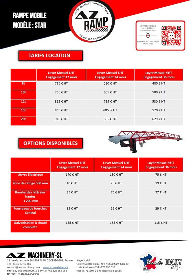 **RENTAL** Loading Ramp with with hydraulic tilting bridge - AZ RAMP - STAR- 8T. 8 ton capacity - Погрузочная рампа: фото 2 **RENTAL** Loading Ramp with with hydraulic tilting bridge - AZ RAMP - STAR- 8T. 8 ton capacity - Погрузочная рампа: фото 2