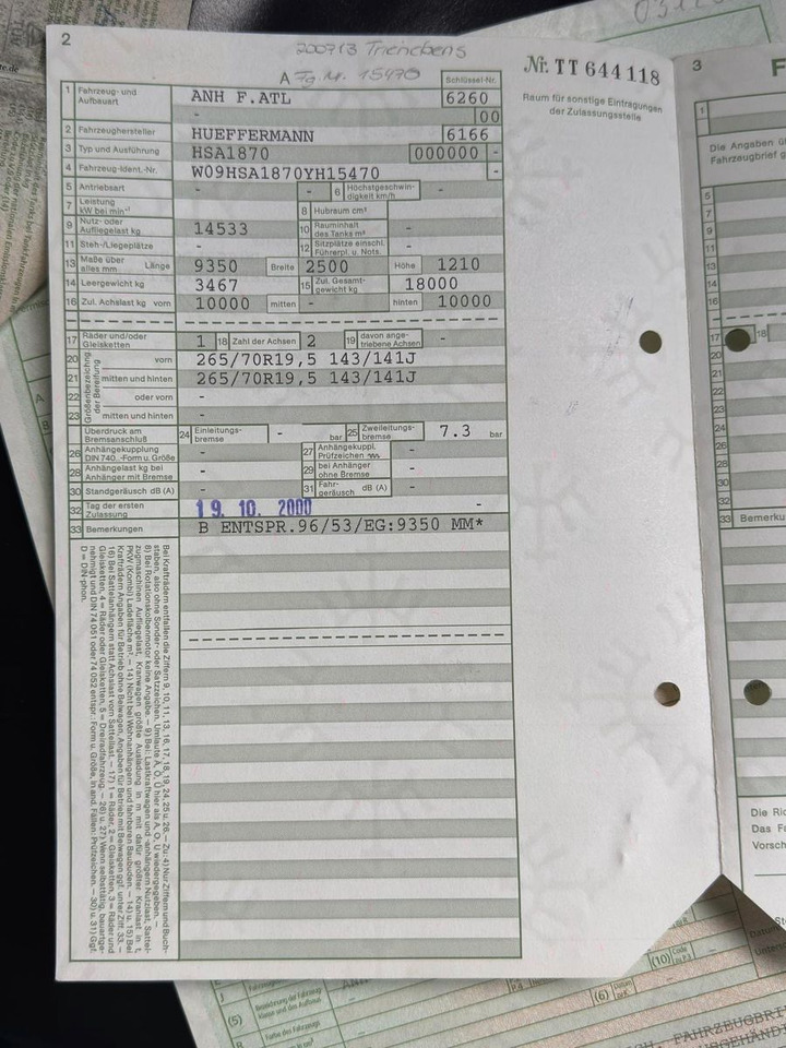 Hüffermann 2 Achs Abrollanhänger mit Schlitten - Прицеп мультилифт/ Бункеровоз: фото 2 Hüffermann 2 Achs Abrollanhänger mit Schlitten - Прицеп мультилифт/ Бункеровоз: фото 2