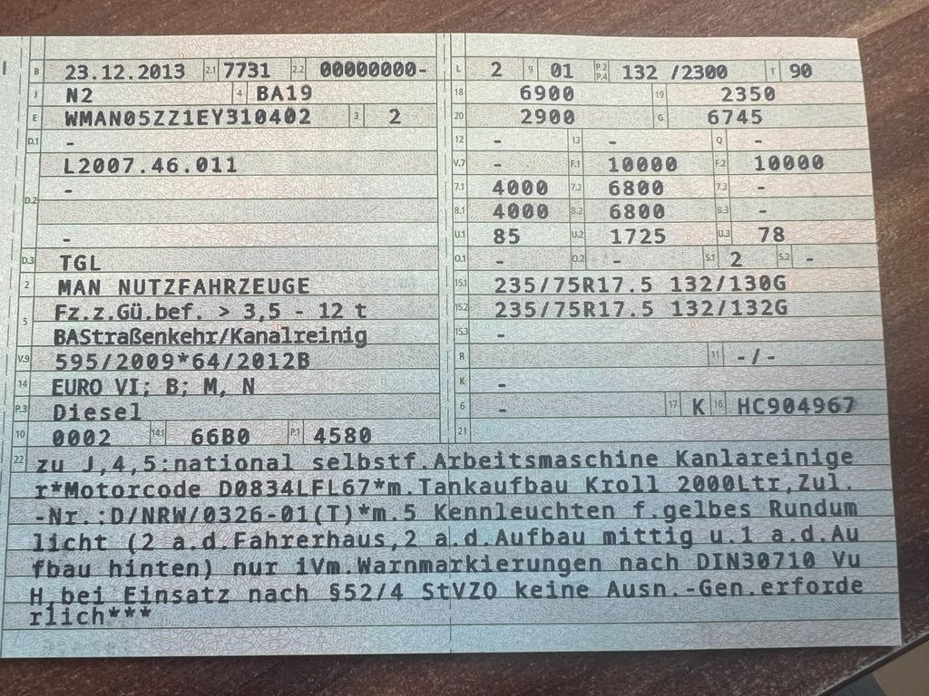 MAN 10.180 Saug & Druck & Spülwagen & Funk Euro 6 MAN 10.180 Saug & Druck & Spülwagen - Ассенизатор: фото 3 MAN 10.180 Saug & Druck & Spülwagen & Funk Euro 6 MAN 10.180 Saug & Druck & Spülwagen - Ассенизатор: фото 3