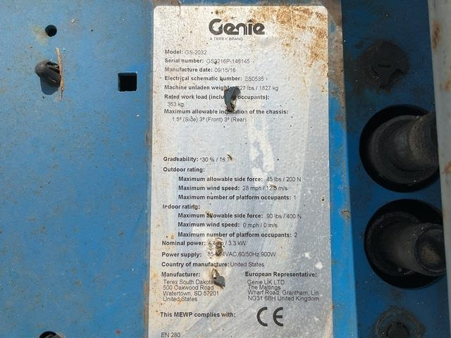 Genie GS2032 - Ножничный подъемник: фото 5 Genie GS2032 - Ножничный подъемник: фото 5