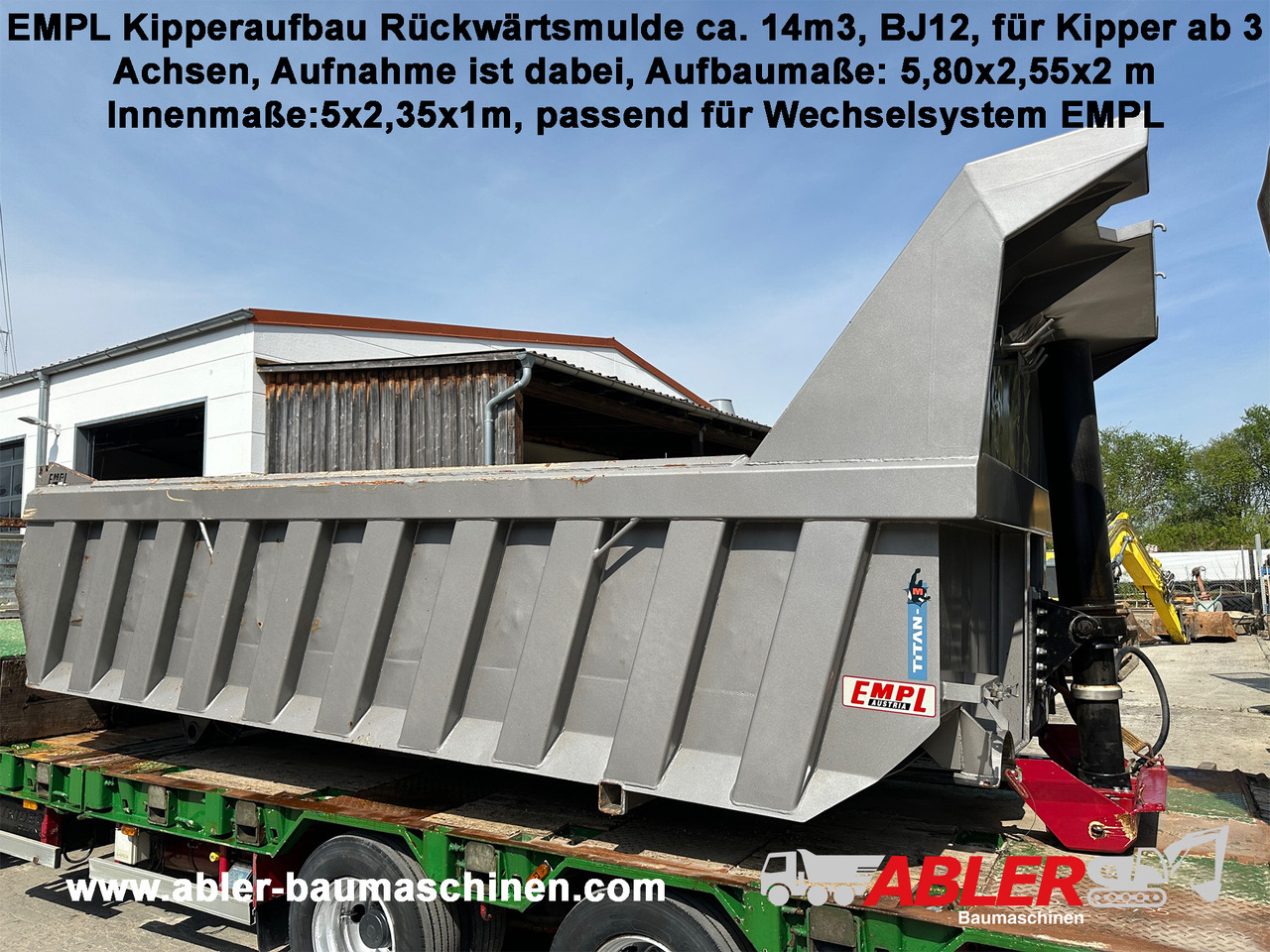 Empl Kipperaufbau für Wechselsystem ca. 14 m3 - Кузов для самосвала: фото 1 Empl Kipperaufbau für Wechselsystem ca. 14 m3 - Кузов для самосвала: фото 1