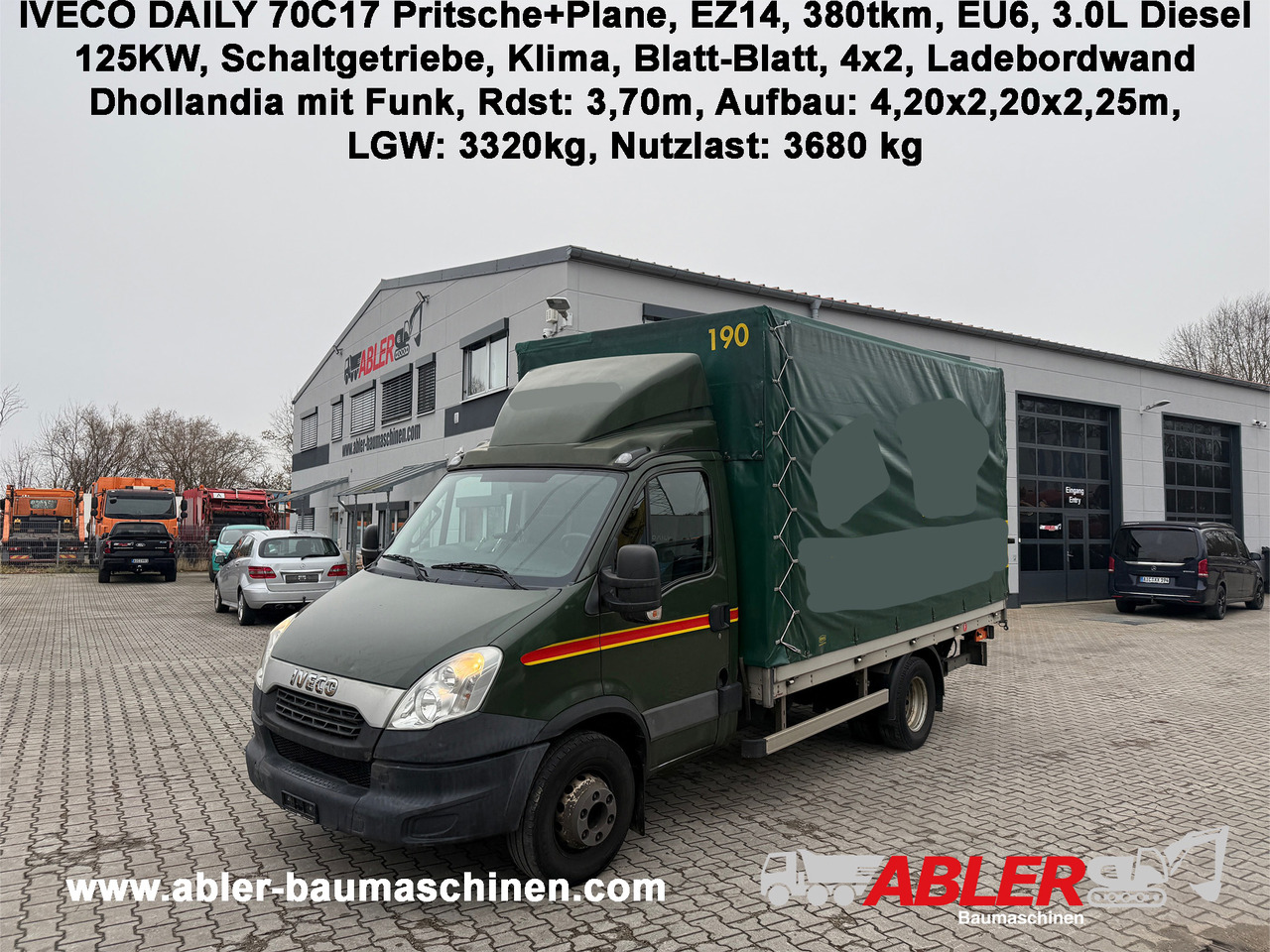 IVECO DAILY 70C17 Pritsche Plane LBW - Тентованный фургон: фото 1 IVECO DAILY 70C17 Pritsche Plane LBW - Тентованный фургон: фото 1