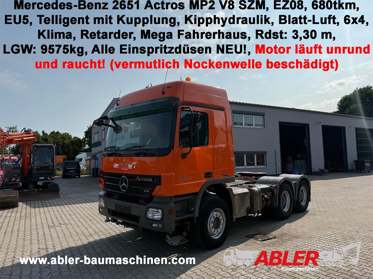 Mercedes-Benz 2651 Actros MP2 V8 SZM Telligent Retarder - Тягач: фото 1 Mercedes-Benz 2651 Actros MP2 V8 SZM Telligent Retarder - Тягач: фото 1