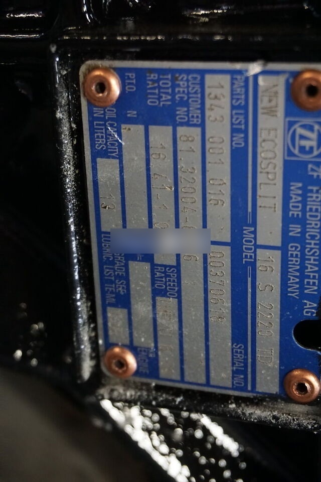 ZF (ZF 16S2220) MAN TGX truck - Коробка передач для Грузовиков: фото 4 ZF (ZF 16S2220) MAN TGX truck - Коробка передач для Грузовиков: фото 4