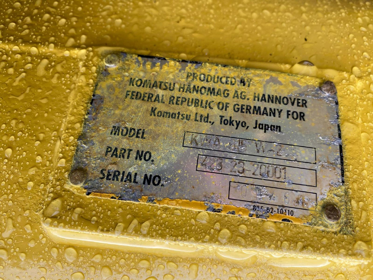 Ось и запчасти для Строительной техники Komatsu KWA 015 aus WA 380: фото 7