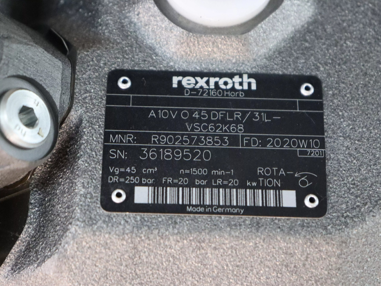 REXROTH A10VO45DFLR/31L-VSC62K68 - Гидравлический насос для Строительной техники: фото 4 REXROTH A10VO45DFLR/31L-VSC62K68 - Гидравлический насос для Строительной техники: фото 4