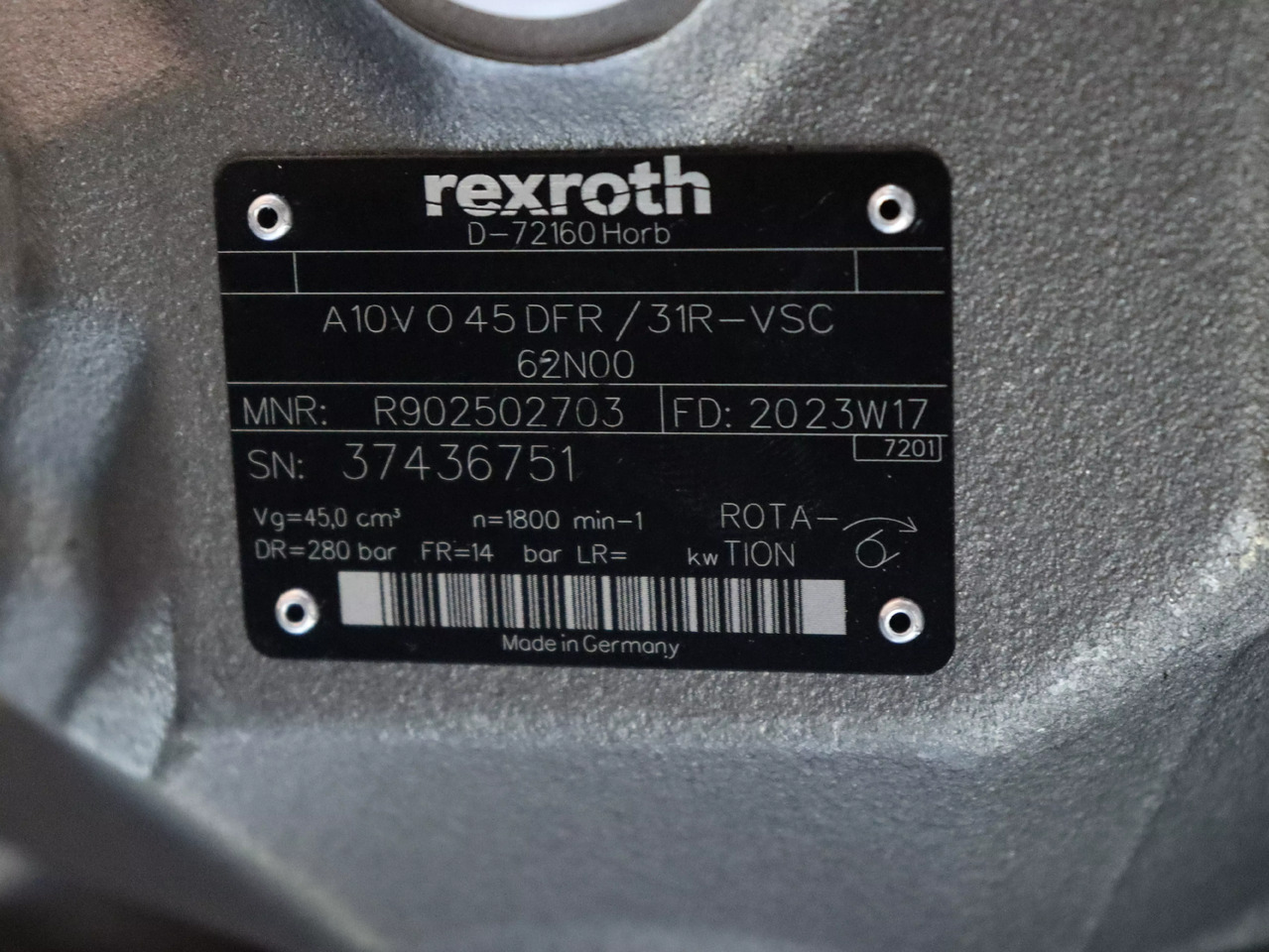 REXROTH A10VO45DFR/31R-VSC62N00 - Гидравлический насос для Строительной техники: фото 4 REXROTH A10VO45DFR/31R-VSC62N00 - Гидравлический насос для Строительной техники: фото 4