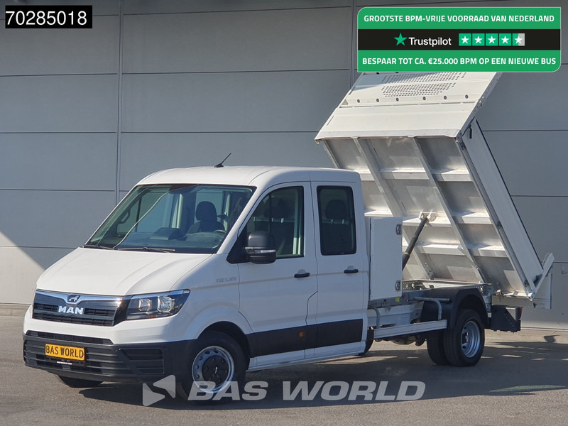 Малотоннажный бортовой грузовик MAN TGE 5.120 Open Laadbak met Kist Dubbel Cabine Dubbellucht 3,5t Trekhaak Navi Airco Cruise Camera Euro6 Pritsche Pickup Open Box 2m3 Airco: фото 1