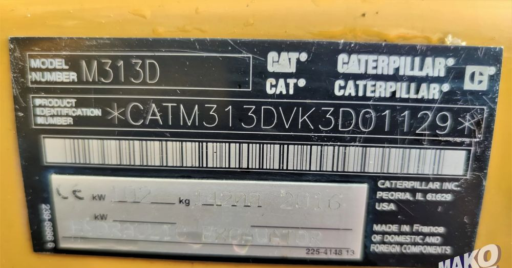 Колёсный экскаватор Caterpillar M313D: фото 13 Колёсный экскаватор Caterpillar M313D: фото 13