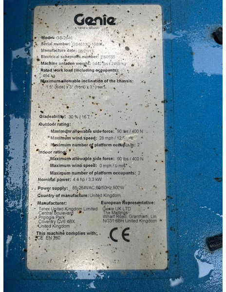 Genie GS 2646 - Ножничный подъемник: фото 5 Genie GS 2646 - Ножничный подъемник: фото 5