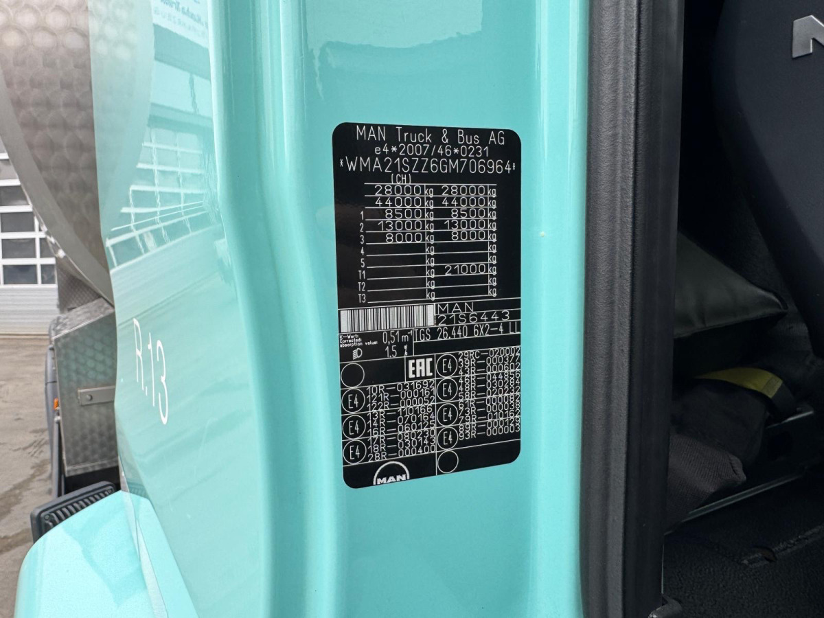 MAN TGS 26.440 6x2 Isoliert Milchtank 3 Kammern в лизинг MAN TGS 26.440 6x2 Isoliert Milchtank 3 Kammern: фото 16