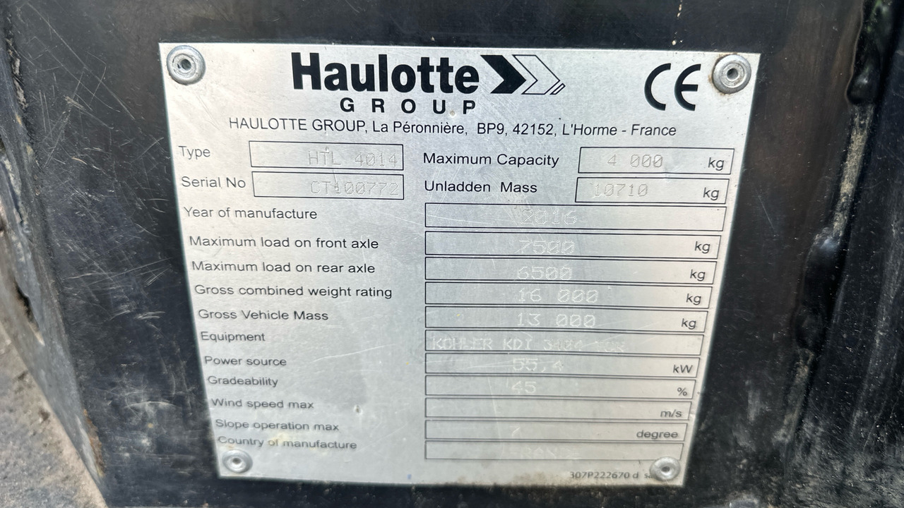 Телескопический погрузчик HAULOTTE HTL 4014: фото 11 Телескопический погрузчик HAULOTTE HTL 4014: фото 11