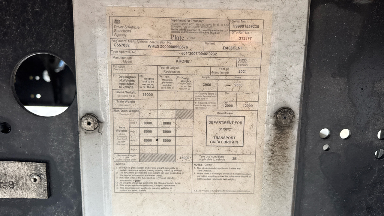 Прицеп KRONE CURTAINSIDE EUROLINER: фото 11