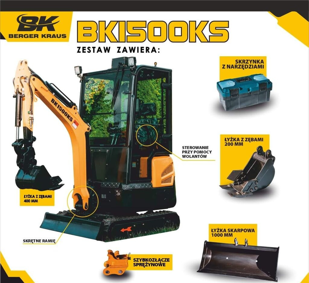 Berger Kraus BK1500KSR - Мини-экскаватор: фото 2 Berger Kraus BK1500KSR - Мини-экскаватор: фото 2