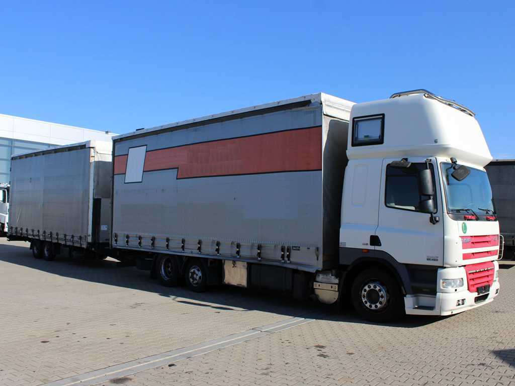 DAF CF 85.460, 6X2, INDEPENDENT AIR CONDITIONING + FLIEGL TPS 100 (2003) - Тентованный грузовик: фото 3 DAF CF 85.460, 6X2, INDEPENDENT AIR CONDITIONING + FLIEGL TPS 100 (2003) - Тентованный грузовик: фото 3