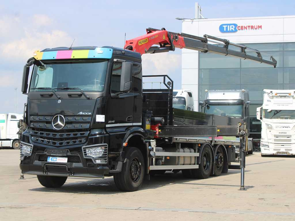 Mercedes-Benz Arocs 2542, 6X2, EURO 6, SIDE PANEL, NAVIGATION, CAMERA, PALFINGER PK 24.001 SLD5 - Грузовик бортовой/ Платформа, Автоманипулятор: фото 1 Mercedes-Benz Arocs 2542, 6X2, EURO 6, SIDE PANEL, NAVIGATION, CAMERA, PALFINGER PK 24.001 SLD5 - Грузовик бортовой/ Платформа, Автоманипулятор: фото 1
