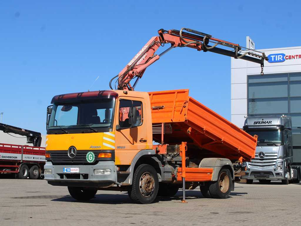 Mercedes-Benz Atego 1523, HYDRAULIC ARM ATLAS 60.1, THREE-SIDED - Самосвал, Автоманипулятор: фото 1 Mercedes-Benz Atego 1523, HYDRAULIC ARM ATLAS 60.1, THREE-SIDED - Самосвал, Автоманипулятор: фото 1