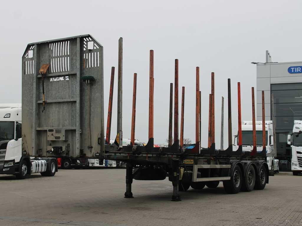 ZASŁAW D-651A, 2x LIFT AXLE, TYRES 80% - Полуприцеп лесовоз: фото 1 ZASŁAW D-651A, 2x LIFT AXLE, TYRES 80% - Полуприцеп лесовоз: фото 1